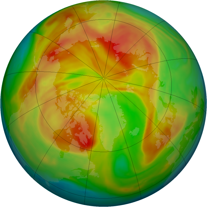 Arctic ozone map for 07 April 2008